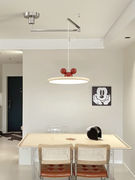 米奇飞碟摇臂餐厅吊灯创意高级感可移动餐桌灯设计师奶油风吧台灯