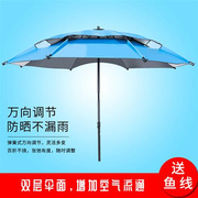 户外钓鱼伞2.2米/2.4米钓伞万向防雨大雨伞太阳伞折叠遮阳伞
