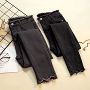 Women's High Waist Skinny Ninth Pencil Pants女高腰九分铅笔裤