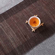 加厚麻布艺茶席 苎麻夏布桌旗 禅意长条餐桌桌布复古中式茶席布料