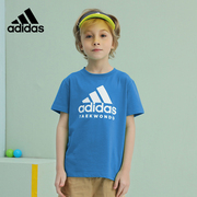 adidas阿迪达斯男童潮t恤短袖 2024夏季大童运动上衣男孩半袖