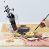 中盛画材初学油画笔，15支套装画笔适用丙烯油画，水粉水彩画笔