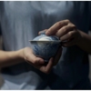 勿念《山明月露白》洒蓝竹影清欢盖碗 文人茶器 手绘釉下 茶具
