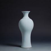 孟玉松汝窑现代创意梅瓶手工台面，摆设花瓶艺术，复古家居客厅装饰品
