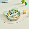 Glasslock宝宝硅胶餐盘分格盘儿童餐具吸盘防摔吃饭婴儿辅食工具