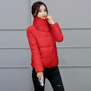 轻薄棉衣女短款2021冬季韩版保暖羽绒，棉服带帽子夹棉外套宽松