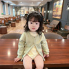韩版婴儿针织开衫外套春秋装夏季薄款女童小外套女宝宝镂空空调衫