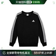 韩国直邮Adidas 男士 3S 鳞布 套头衫 长袖 T恤 黑色 IC9317