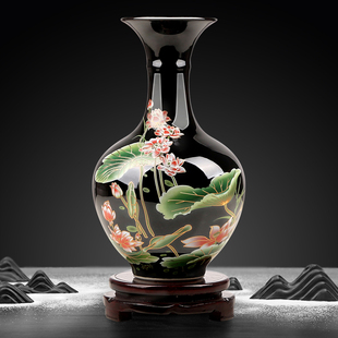 景德镇陶瓷器中式博古架装饰品，花瓶摆件客厅插花酒柜，高级感工艺品