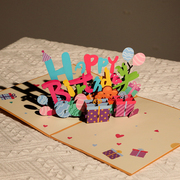 生日礼物立体贺卡3diy创意精致手工纸雕，教师节送老师朋友，高级惊喜小卡片写字祝福语文字