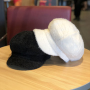 帽子女秋冬季韩版潮百搭八角帽纯色复古英伦，贝雷帽时尚画家鸭舌帽