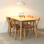 白橡木(白橡木)餐桌实木餐桌椅，组合现代简约家用长方形吃饭桌子餐厅饭桌