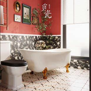 法式海基布酒红色复古卫生间瓷砖墙砖厨房卫生间墙裙花砖300x900