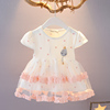 女宝宝0-1-2-3岁连衣裙女童，夏装公主纱裙婴儿韩版卡通裙子棉