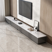 电视柜简约现代小户型客厅，家用岩板色落地柜北欧茶几电视机柜组合