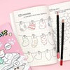 韩国pinkfoot绘画本益智方格本填色本儿童玩物，涂色涂鸦填色绘画书