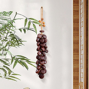 天然平安豆创意挂饰客厅背景墙禅意装饰壁挂农家乐墙面挂件真葫芦