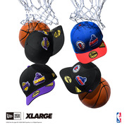 XLARGE x NBA x NEW ERA 联名LA棒球帽平沿帽 湖人快船