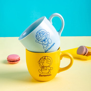 哆啦a梦可爱卡通马克杯儿童，牛奶早餐杯情侣，对杯咖啡杯蓝胖子水杯