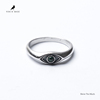 roninmade荷鲁斯之眼纯银，戒指女小众，设计高级感对戒男绿松石
