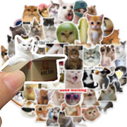 50张动物猫咪外网梗网红表情，包涂鸦(包涂鸦)贴笔记本电脑ipad手机贴纸b款