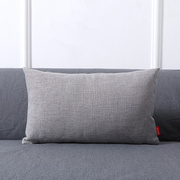 色腰枕沙发抱枕加厚亚麻靠垫客厅大号 60 70 80长方形靠枕床头