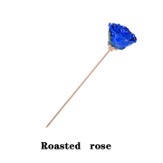 Roasted rose手工蓝色妖姬发簪女新中式古风高级感发饰日常发叉