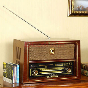 琼玛莎（Qonmasa）家用留声机收音机仿古黑胶唱片机复古电唱机老