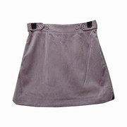 2023春夏秋款紫色灯芯绒半身裙小个子高腰气质短裙时尚休闲洋气