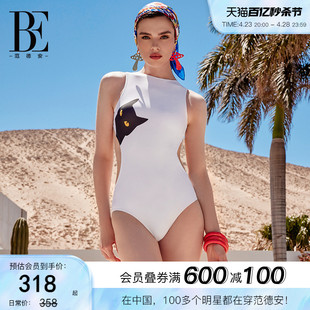 BE范德安时尚系列连体泳衣女士纯欲时尚防晒性感显瘦带胸垫游泳