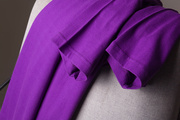 小白家紫色日系重磅厚实纯棉纯色短袖圆领t恤男女情侣定制