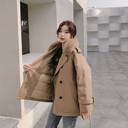 冬季棉袄年韩版短款女装冬装时尚工装外套派克斗篷型棉衣棉服