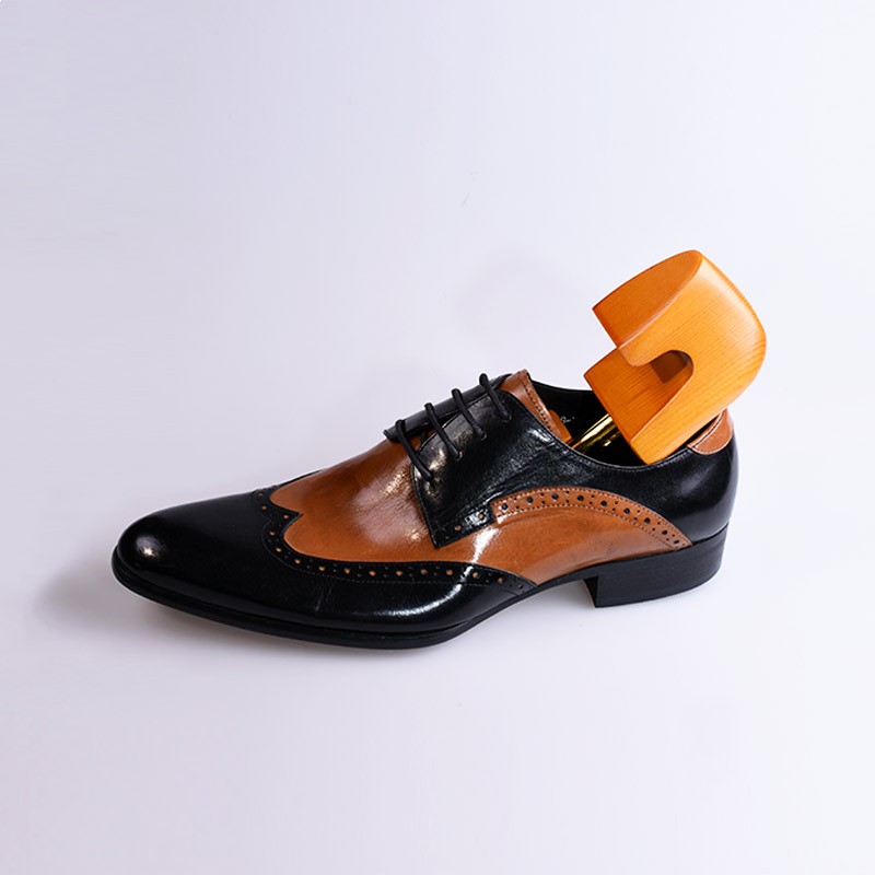 全楦实木皮鞋撑扩鞋器可调节扩大器定型通用鞋撑子防皱防变形鞋楦
