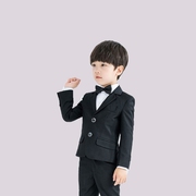 儿童礼服演出服男童小西服套装黑色西装婚礼花童钢琴主持人服装潮