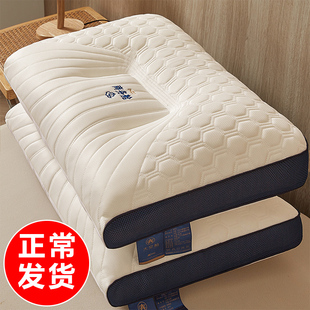 泰国乳胶枕头枕芯家用一对装护颈椎助睡眠护颈枕颈椎枕