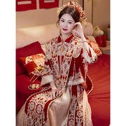 丝绒秀禾服新娘，2024中式婚服结婚礼服小个子大码秀和服敬酒服