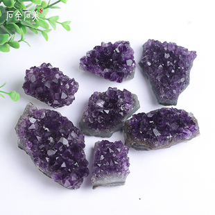 天然乌拉圭紫水晶，洞紫水晶簇原石装饰摆件紫晶，块紫晶碎片矿石标本