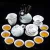 整套陶瓷功夫茶具套装，中式家用手绘茶壶，茶杯盖碗茶叶罐水墨风茶具