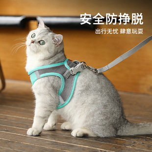 猫咪专用牵引绳透气防挣脱溜猫绳