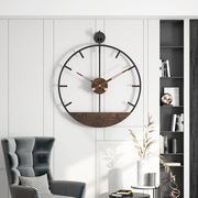 亚马逊铁艺挂钟客厅装饰时钟，简约复古北欧创意壁钟跨境