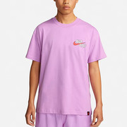 NIKE耐克紫色短袖男装2024运动服圆领上衣透气半袖T恤衫