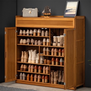 鞋柜家用大容量玄关进门厅口，实木楼梯欧式超薄简约现代置物