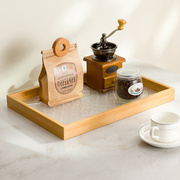 茶托盘家用长方形茶盘茶具茶几小型干泡台客厅放茶杯竹制餐盘收纳