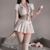 性感白色护士制服cosplay角色扮演晴趣纯欲白丝免脱露腰百褶短裙