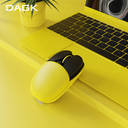 DAGK蓝牙无线鼠标双模式可充电男女生柠檬黄时尚可爱潮流外设ipad电脑笔记本平板手机办公学习家用迷你小鼠标