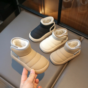 儿童雪地靴女童棉鞋冬季2023宝宝男童加绒加厚保暖棉靴子防滑