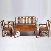 木红木客厅家具鸡翅沙，仿古中式沙发发茶木桌椅组合实古sdf