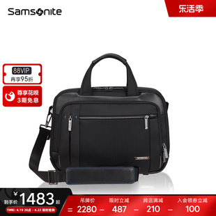 samsonite新秀丽(新秀丽)多功能斜挎包，14.1英寸商务出差公文包单肩包kg3