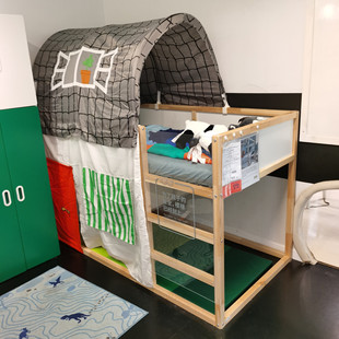 库拉儿童床实木床北欧双层两用床宜家国内IKEA高低床上下铺