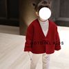 男女童秋冬装红色外套，2023喜庆中小童宝宝，拜年服儿童外衣洋气